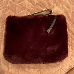 Stella and Dot faux fur wristlet